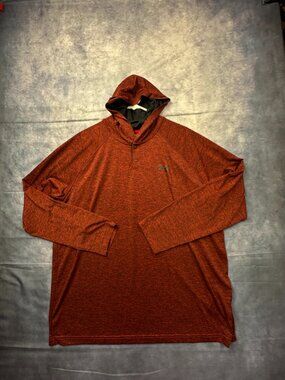 Under Armour Hoodie Shirt Men's 2XL Red Heathered Loose Heatgear